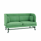 Home Low Sofa Two Seater with Castors