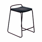 Veck Medium Stool with Upholstered Seat
