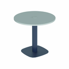 Mono Round Table with Power - 800mm Dia - Cutline Top