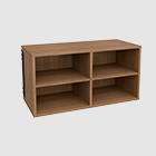 Cabinet, open, walnut WR