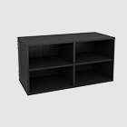 Cabinet, open, black ash