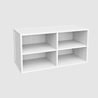 Cabinet, open, white ash