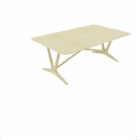 HB108016E Xenia dining table rounded corners 200x120cm