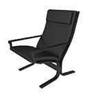 Siesta Fiora SIE306N - High, armrest, neck cushion, black beech
