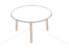 CRR1275 ROND 120CM HOUT