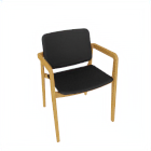 MO 4714 Freya w. arm stackable uph. seat and front side uph. back