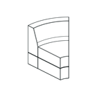 Seating element curve 45°