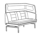 Gabo modular 2 Sitzer Armlehne rechts mit ummantelung - Stahl