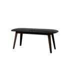 SACKit Nordic Bench Dark Stained Oak Black Leather