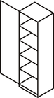 Aktenschrank, eintürig, 5 Ordnerhöhen