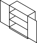 Aktenschrank, zweitürig, 3 Ordnerhöhen