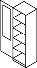 Mehrzweckschrank, eintürig, 5 Ordnerhöhen