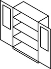 Mehrzweckschrank, zweitürig, 4 Ordnerhöhen