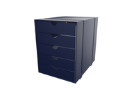 USM Inos boîte à tiroirs avec 5 tiroirs, bleu acier RAL 5011