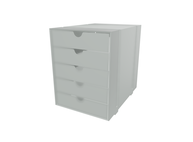 USM Inos boîte à tiroirs avec 5 tiroirs, gris clair RAL 7035