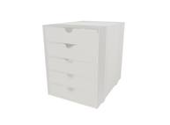 USM Inos boîte à tiroirs avec 5 tiroirs, blanc pur RAL 9010
