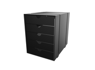USM Inos boîte à tiroirs avec 5 tiroirs, noir graphite RAL 9011