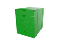 USM Inos boîte à tiroirs avec 5 tiroirs, vert USM