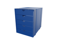 USM Inos boîte à tiroirs avec 5 tiroirs, bleu gentiane RAL 5010