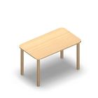 3560 - LIP Table 120x70 cm rounded H72, birch HPL
