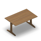 3646 - LIP Table 140x90 cm h72, oak hpl