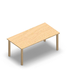 1445 - LIP Table 140x70 cm H60, birch HPL