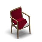 2748 - NEXUS Multi chair with armrests and upholstered back with removable seat cover