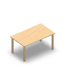 1444 - LIP Table 120x70 cm H60, birch HPL