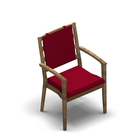 3861 - Nexus Stablestol med armlen med ryggpute, eik