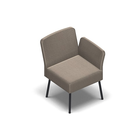 3715- MEET chair with backrest and right armrest