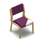 2865 - BANKETT Stackable chair without armrest with removable seat cover