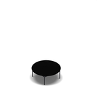 3780 - Darwin round table ø90 cm, H36, black hpl