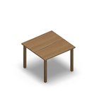 1520 - LIP Table 80x80 cm H60, oak HPL
