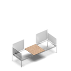 3308 - Darwin option - replace one seat with no back with one table in oak HPL