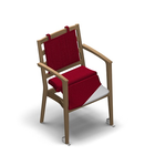 2751 - NEXUS Multi dining chair with armrests with wheel with back pillow with removable seat cover