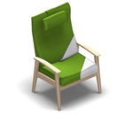 2596 - NEXUS Max chair with removable seat cover, fixed