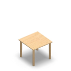 1443 - LIP Table 70x70 cm H60, birch HPL