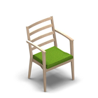 1718 - NEXUS Stackable chair with armrests