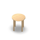 3532 - LIP Table ø70 cm H72, birch HPL