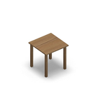 1516 - LIP Table 60x60 cm H60, oak HPL