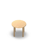 1455 - LIP Table ø70 cm H60, birch HPL