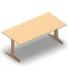 3648 - LIP Table 180x90 cm H72, birch hpl