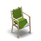 2682 - Nexus Multi Stablestol med armlen, med ryggpute, med avtagbar setetrekk,  med hjul, bjørk