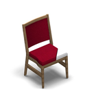 2733 - NEXUS Stackable chair without armrests with back with removable seat cover