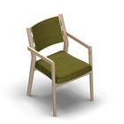 4498 - Zeta dining chair solid wood, back with ribs with cushion, with armrests, birch