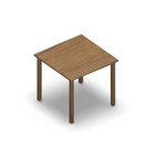 3498 - LIP Table 80x80 cm H72, oak HPL