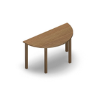3550 - LIP Table half ø120cm H72, oak HPL