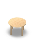 1456 - LIP Table ø90 cm H60, birch HPL