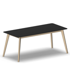 4185 - ALMA Table 180x80 cm H75, black hpl
