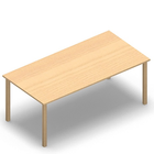 3524 - LIP Table 180x90 cm H72, birch HPL